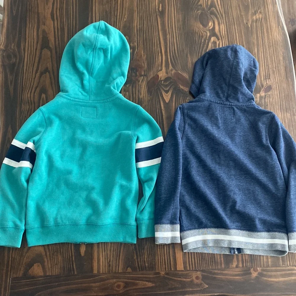 Set of 2 Osh Kosh Boys Jackets Size 6 Green and Navy Zip Up Kids